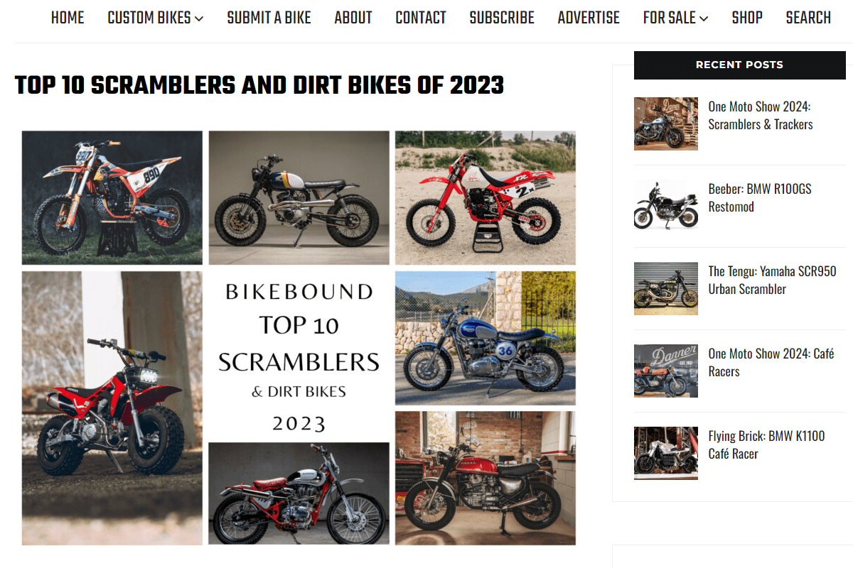 BikeBound: Best scramblers 2023 article